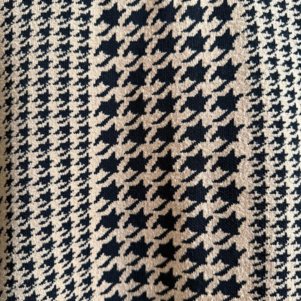 Houndstooth sweater coat *small flaw* Classic heritage chic cozy girl academic - Picture 11 of 13
